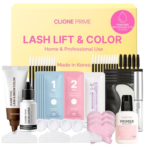 Korean At Home Eye Lash Lift and Color Kit Professional Brow Lamination and Color Kit Eye Lash Color Brown Eye Brow Color Kit