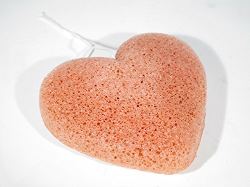 Rosa Natural Konjac Esponja Forma de Corazón – Pequeño
