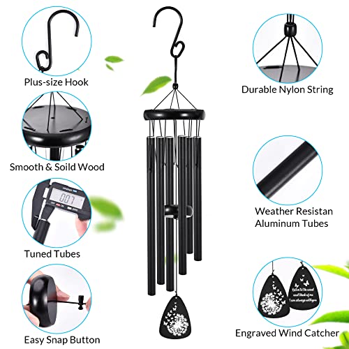 Wind Chimes For Loss Of Loved One, 32 Inch Butterfly Memorial Wind Chimes For Loved Ones Lost In Memory Wind Chimes For Outside Bereavement Sympathy Memorial Gifts #TOP1