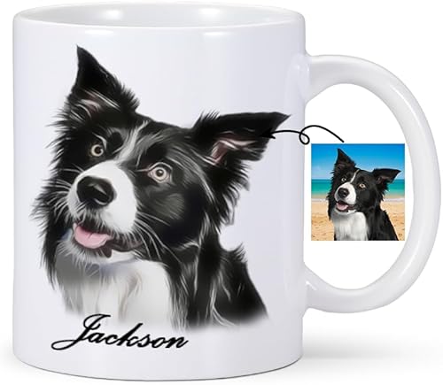 Miniatura 1 de Taza personalizada para perro, taza de café personalizada, taza de cara de perro personalizada, tazas de fotos de perro personalizadas de 11 onzas,