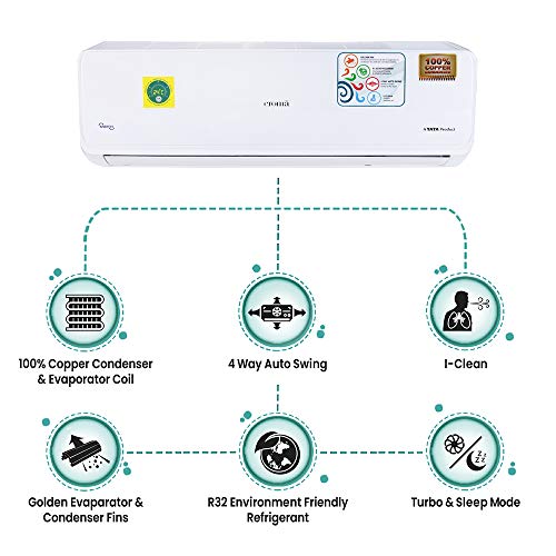 Image of Croma 1.5 Ton 3 Star Split Inverter AC (Copper, CRAC7887, White) with Free Installation