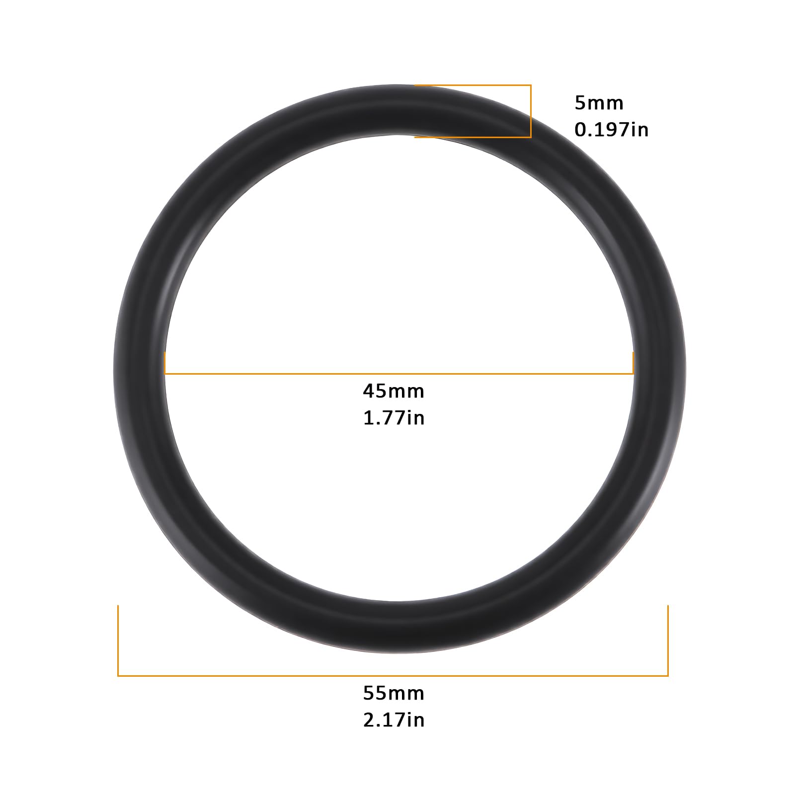 VGOL 4Pcs Concealed Cistern Flush Pipe Seals 55x45x5mm Nitrile Rubber O-Rings Compatible with Geberit 362.769.00.1 - Image 4