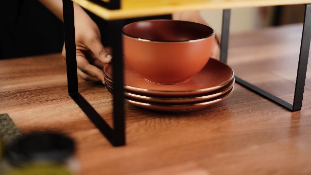 SanBouSi Piccola Credenza In Bambù Per Piano Di Lavoro, Buffet, Armadio Da Cucina Con Ante Scorrevoli, Ripiani Regolabili Per Barattoli Di Spezie, Utensili Da Cucina, Tazze, Oggetti Di Scena (colore - 8