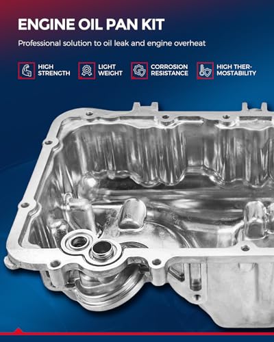 Image of KAX 264-383 Engine oil pan with Drain Plug Compatible with 2009-2014 TSX 2.4L, 2008-2012 Accord 2.4L, 2012-2015 Crosstour 2.4L