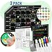 Magnetic Dry Erase Refrigerator Calendar - 17" x 11" - Large Reusable Monthly Chalkboard - Meal Cooking Conversion Chart & To Do Grocery List - 2019 Kitchen Gift Set - Best Supplies For Smart Planners