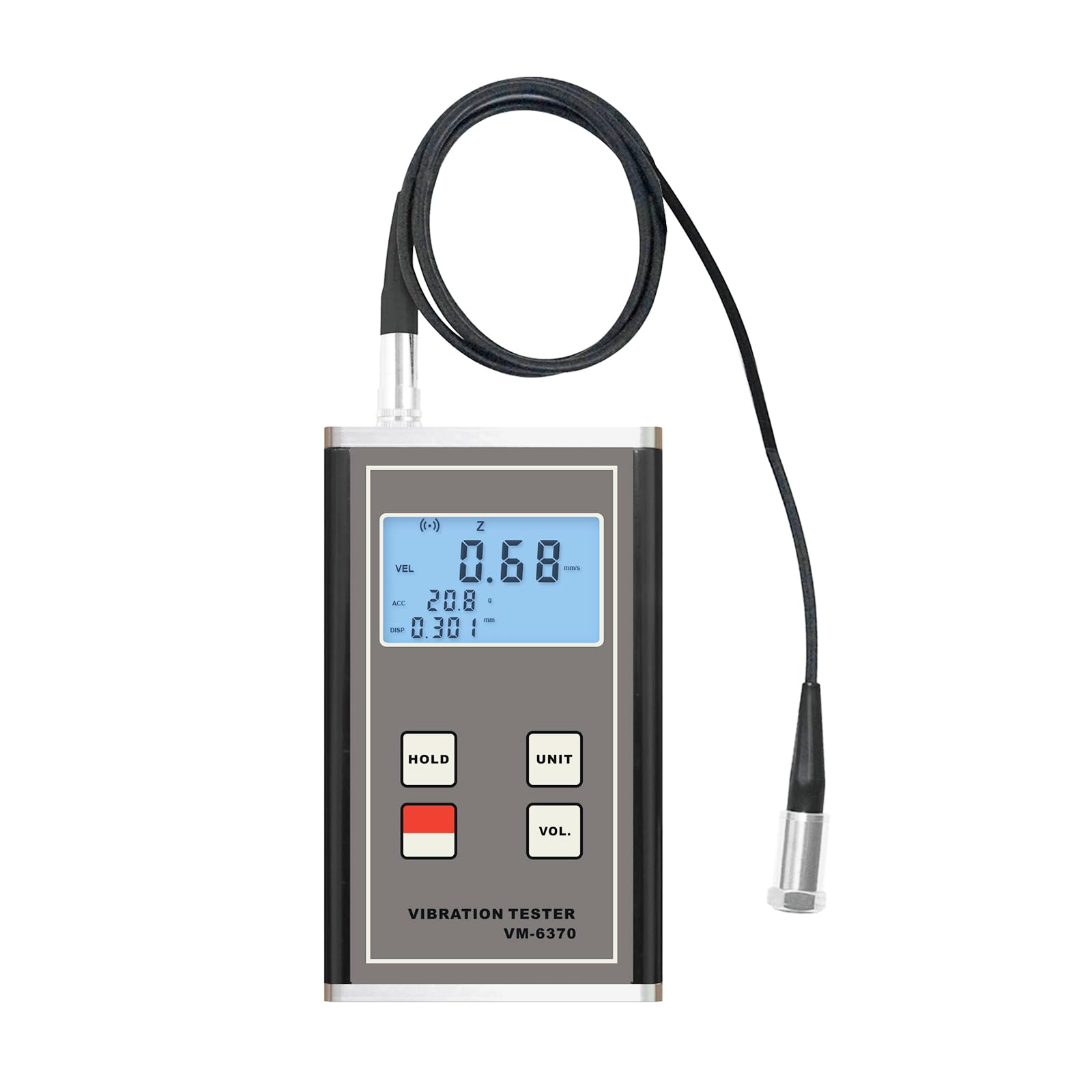 VM-6370 Digital Vibration Meter Tester Vibrometer Gauge VM6370: Multi  Testers: Amazon.com: Industrial & Scientific