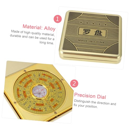 Brújula Feng Shui Pan 10cm Aleación Precisa Impermeable miniatura 3
