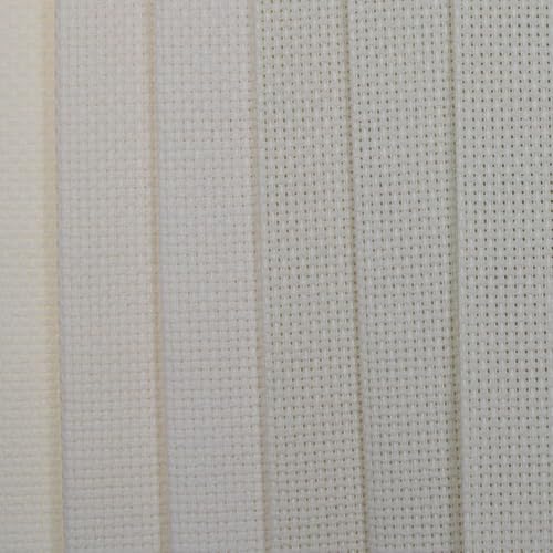 Image of KCS 6 pc of 12 inch x 18 inch(30cmx45cm) 14CT Counted Cotton Aida Cloth Cross Stitch Fabric (Antique White+Cream)