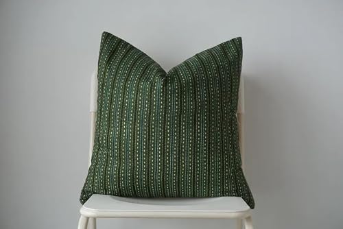 TEHRJJV Block Print Pillow Cover: Indian Batik Textile, 16x16 inches