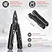 Multitool 17-in-1 Stainless Steel Multi Tool with Pocket Knife Needle Nose Pliers Bottle Opener Screwdriver Self-Locking Professional Multi-Tool for Outdoor Survival Gifts for Men(Black)