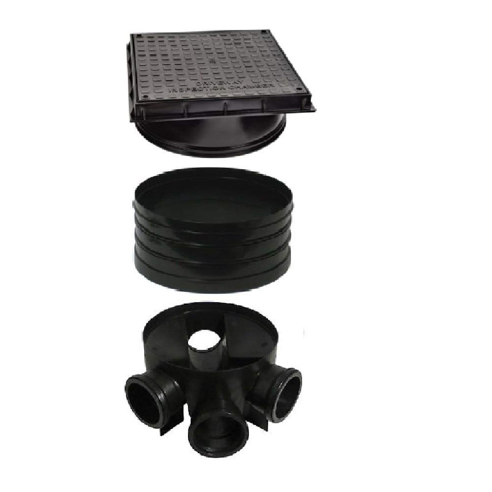 320mm Manhole Inspection Chamber Full Set with Square Cover- Underground Drainage