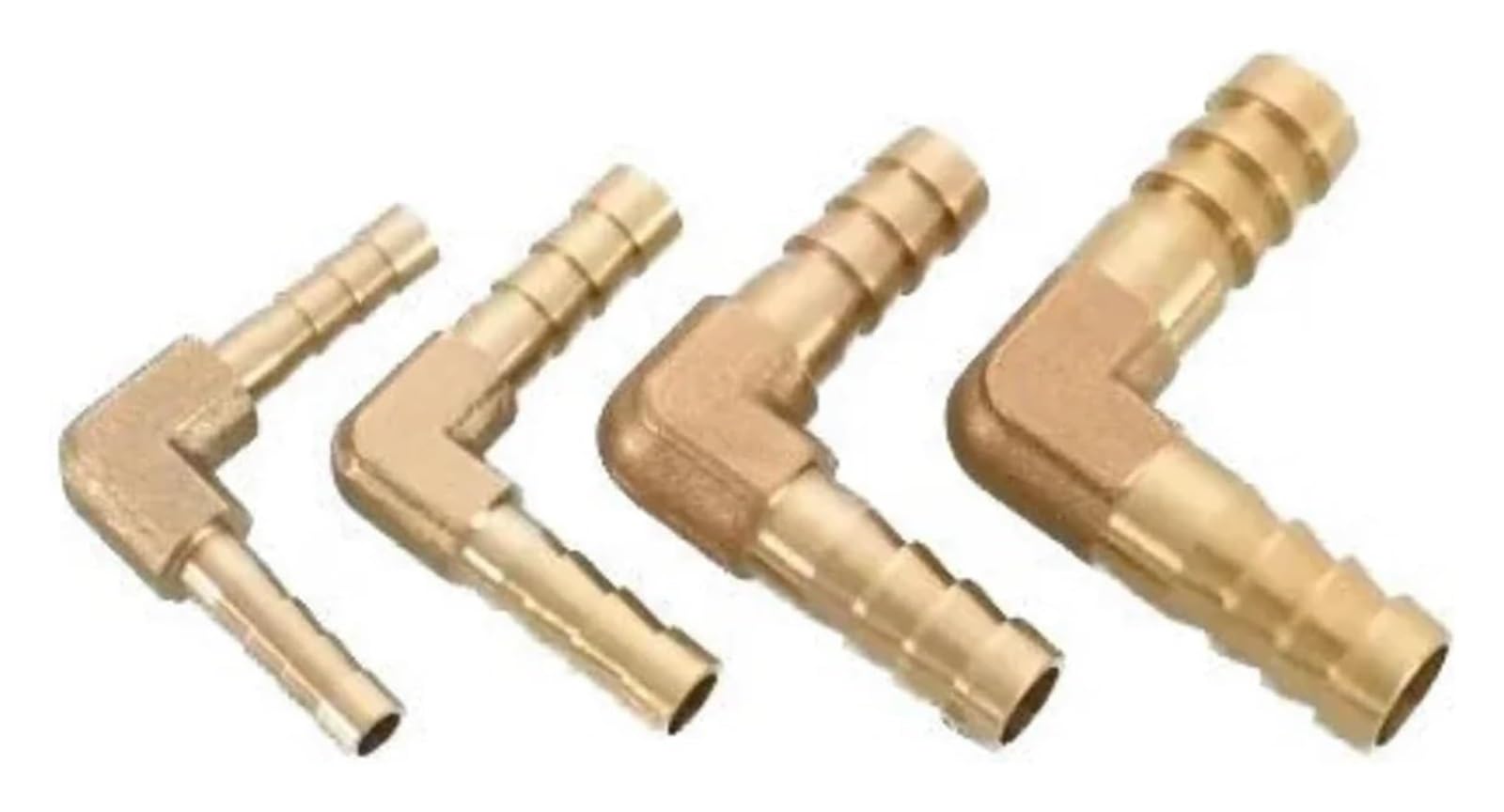 Hose Barb Fittings,Brass Hose Pipe Fitting Coupling Elbow Equal Reducing Barb 4mm-16mm ID Hose Copper Barbed Coupler Connector Adapter(6mm 4mm)