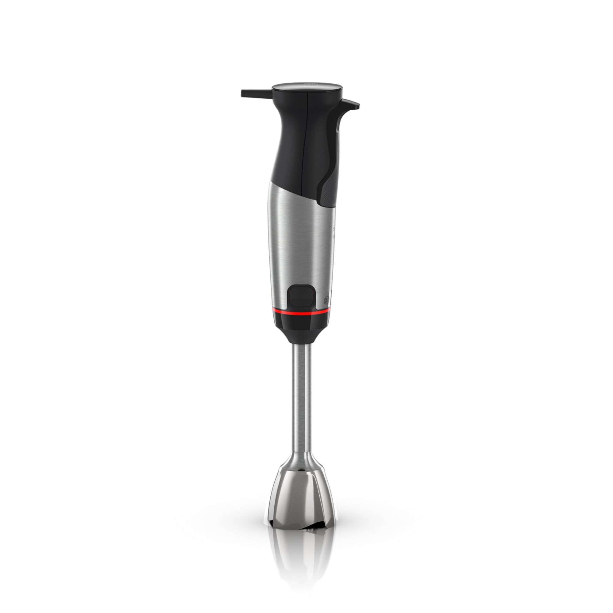 Bosch - Batidora de mano, ErgoMaster Serie 6, motor refrigerado por aire de 1000 vatios, control dinámico de velocidad, sistema de mezcla QuattroBlade, Acero inoxidable, MSM6M622