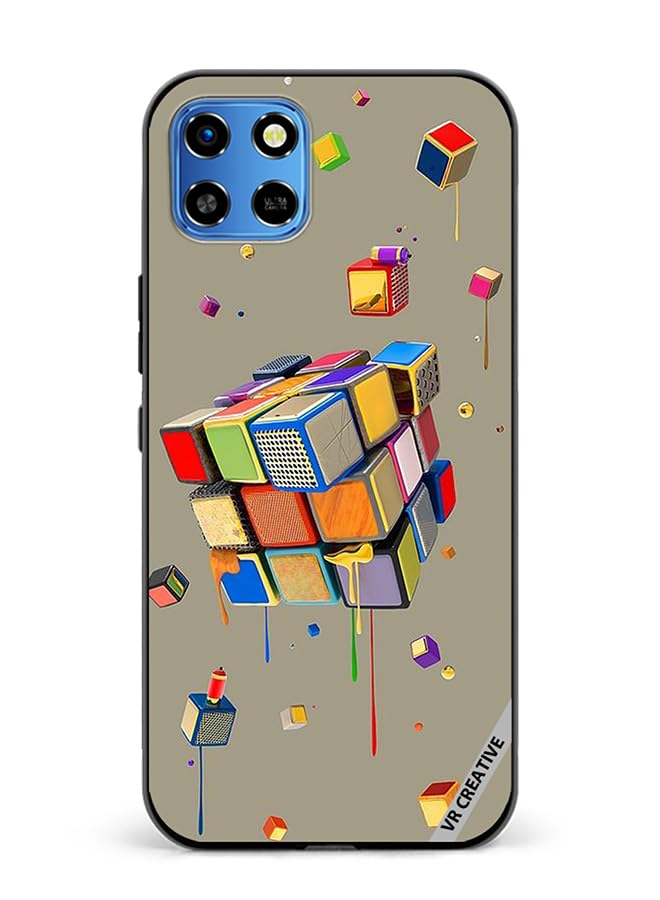 VR Creative Protective Case Cover For Infinix Smart 6 HD Dice Design Multicolour
