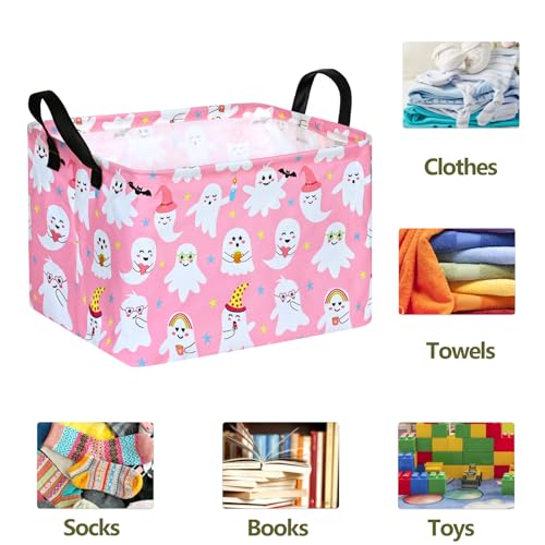 Image of Rectangle Gift Shelf Nursery Storage Basket Laundry Hamper Storage Box and Bins for Home Clothes with Handles