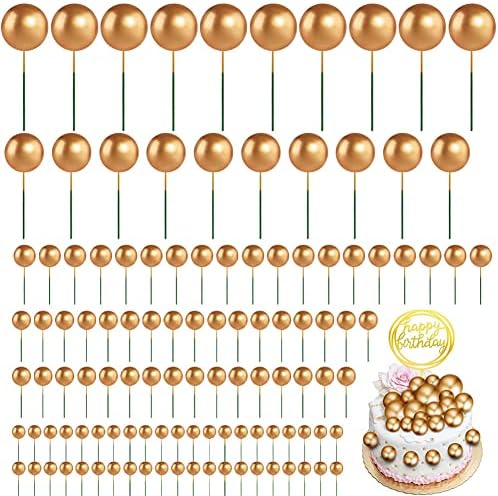 ASTARON 50 Pcs Ball Cake Topper Sticks Mini Balloons For Decorating - View #5