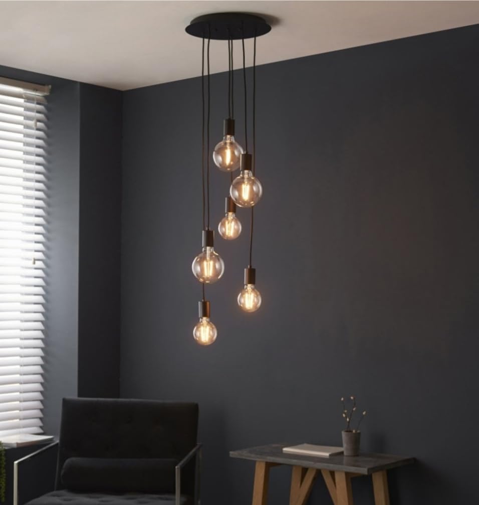 Shri Shyam (with Bulb) Round Cluster 6 Light Chandelier Hanging Pendant Ceiling Light Lamp for- Indoor, Kitchen, Bedroom, Living Room, Balcony, Corridor, Office, Home Decoretion Light Lamp (B0DC5MFMNS) Amazon Price History, Amazon Price Tracker