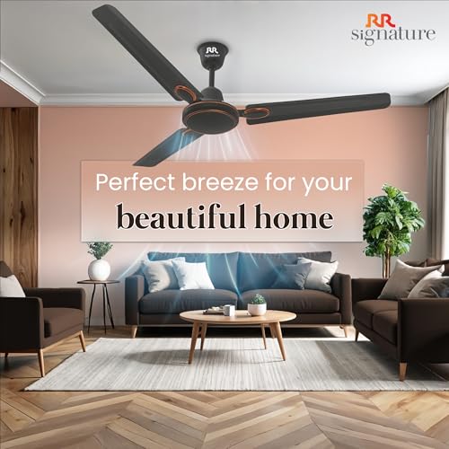 Image of RR Signature MORPHEUS DECO 1S 1200 MM Ceiling Fan For Home|High Speed & High Air Flow | High Energy Efficient | 2 Year Warranty [Velvet Brown]