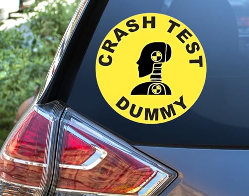 Image of eDesign 2-Pack Crash Test Dummy Sticker Decal Vinyl - 4 Inches - Crash Dummy Sticker for Car Truck Van Window Bumper Laptop Tablet Cup Tumbler Water Bottle and Any Smooth Surface