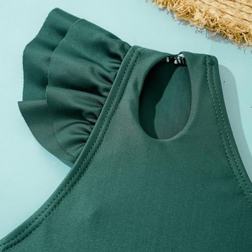 Toddler Girls Swimsuit Ruffle Swimwear Kids Two Piece Bathing Suits Beach Bikini Set4