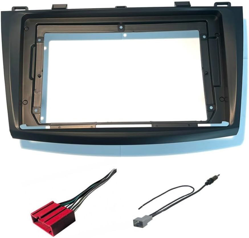 9 Inch Car Stereo Install Dash Mount Kit, Wire Harness, and AM/FM Radio Antenna Adapter -Made for Mazda: 2010 2011 2012 2013 Mazda 3 Mazda3