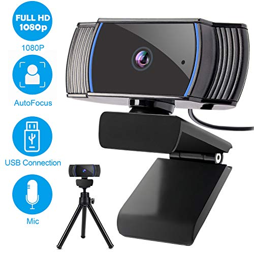 Webcam with Microphone, Roadom 1080P FHD USB Computer Camera Laptop Web Camera
