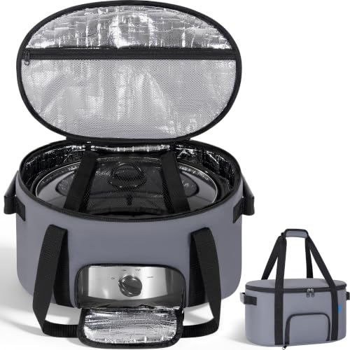 Image of Insulated Slow Cooker Carry Bag for 6-8 Quart CrockPot and Hamilton Beach