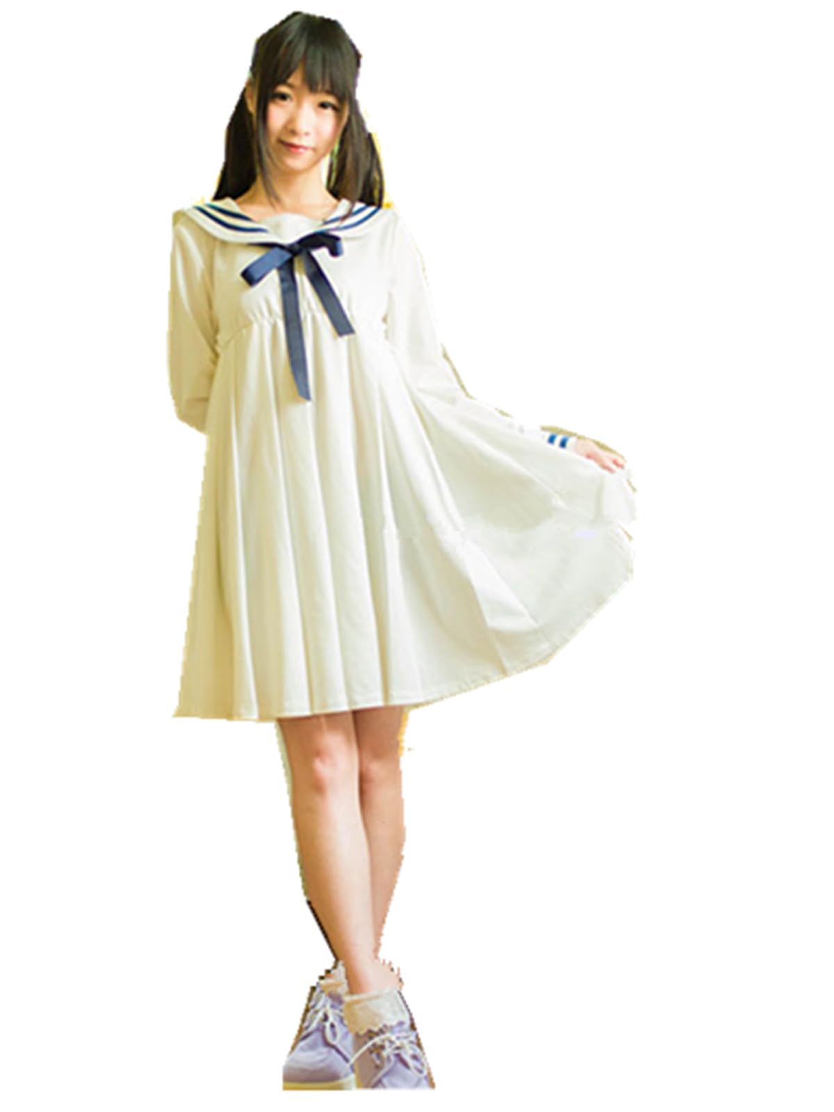 Somnus258 セーラー ワンピース 特大 着痩せ 男性対応 大きいサイズ 女装 衣装 服装 メンズ 変装 コスプレ レディース 女性 51Z8LhbiZKL.jpg