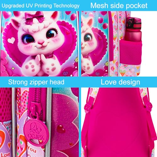 Image of 16 inch Backpack for Girls Boys 4-8, 3Pcs Kids Bookbag Set with Lunch Box, School Bag for Preschool Kindergarten