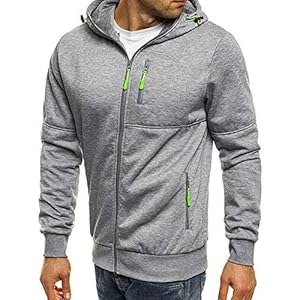Frecoccialo Heren capuchontrui sweatshirt met capuchon slim fit outwear warme jas sportjas heren