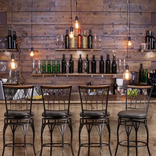SICOTAS-Swivel-Bar-Stools-Set-of-2-Counter-Height-Metal-Bar-Stool-with-Upholstered-PU-Leather-Seat-2429-Inch-Adjustable-Seat-Height-Barstools-with-Back-for-Kitchen-Island-Home-Pub SICOTAS Swivel Bar Stools Set of 2 Counter Height Metal Bar Stool with Upholstered PU Leather Seat 2429 Inch Adjustable Seat Height Barstools with Back for Kitchen Island Home Pub