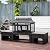 Deko Living 70 Inch Rectangular Outdoor Fireplace - Steel Woodburning Fireplace with Side Tables - Fire Place with Integrated Log Storage and Log Poker - Durable Fireplace for Patio Backyard