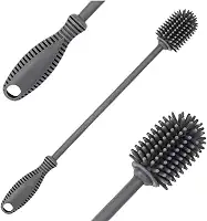 Kit 2 Escovas Silicone Para Lavar Garrafas Mamadeiras Copos Jarras e Taças ORIGINAL