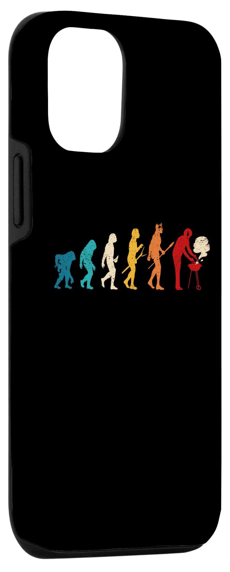iPhone 15 Grilling Evolution Of Man BBQ Grill Barbeque Meat Smoker Case - Image 3