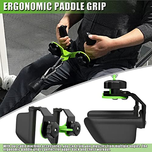 Image of Adjustable Lat Pull down Bar, Cable Machine Attachments for Gym, Home Gym Fitness T-bar Row Pulldown Attachments, Lat Pull Down Machine Wide Grip Neutral Grip Handle