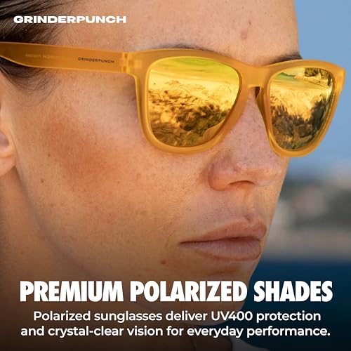 Image of grinderPUNCH Womens Polarized Sunglasses UV400 Protection Classic Retro Driving Sun Glasses Trendy Fashion Shades