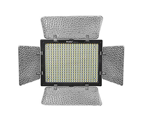 Image of Osaka Bi-Color Dimmable LED Video Light OS 300 Mark III with Battery and Charger for All DSLR and Video Cameras and YouTube Video Shooting