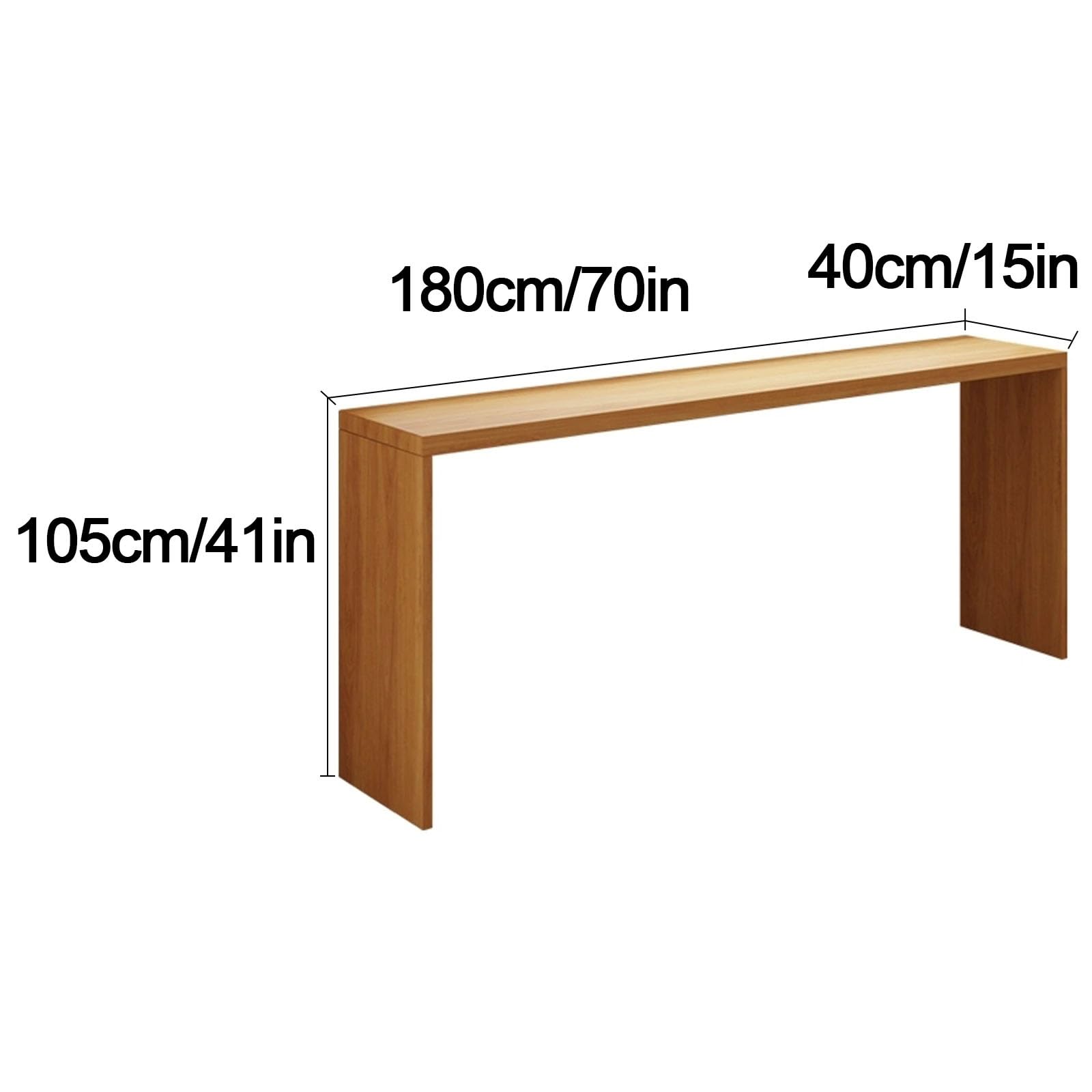 Penisola Cucina, Tavolino Alto e Stretto per Bar, Caffetterie, Ristoranti, Balconi, Corridoi, Piccoli Spazi, Facile da Montare(180x105x40cm/70x41x15in)