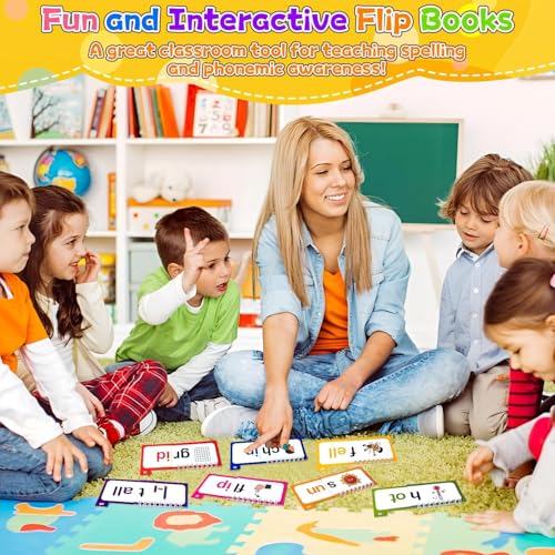 Image of 30 Browse Books for Reading and Nursery Rhyme, Phonetics Flash Cards, Browse Book Kit for Kids, Educational Card Game for Words Viewed, Interactive Learning (A, One Size)
