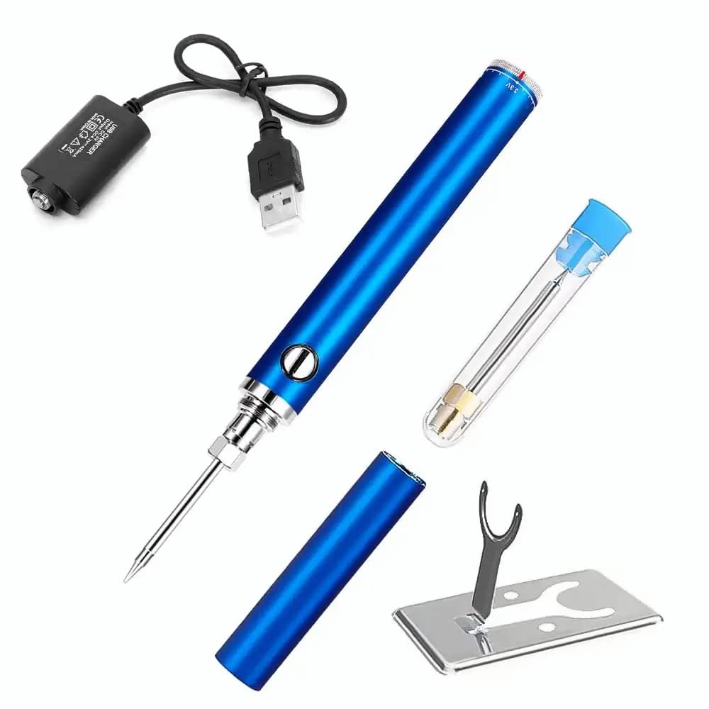 MAKINGTEC Portable USB Cordless Soldering Iron Kit, Wireless Rechargeable Battery Powered, Wireless Charging Welding Tool 510 Pen Electronic Soldering Kit