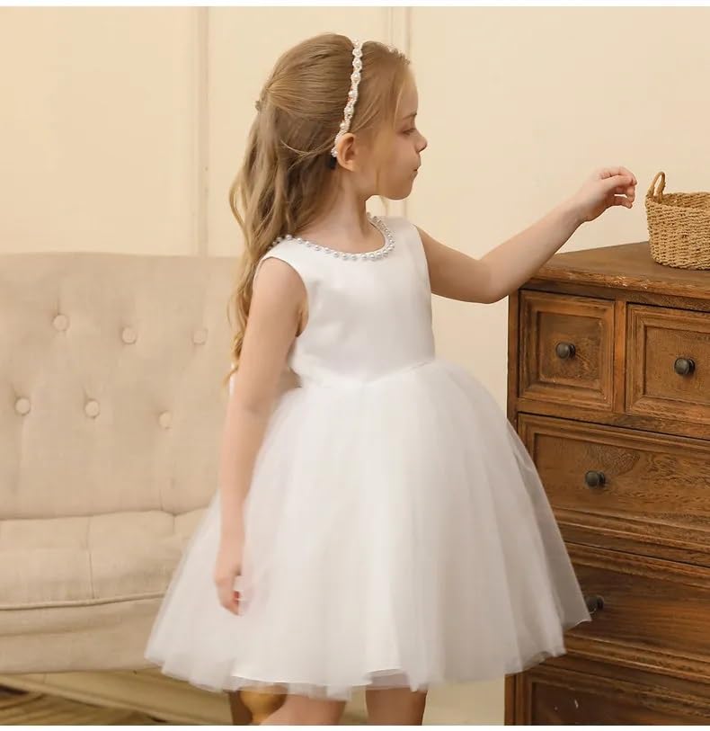 Flower Girl Dress Kids Satin Tulle Wedding Guest Party Birthday Bridesmaid Communion Pageant Prom Ball Gown Maxi2