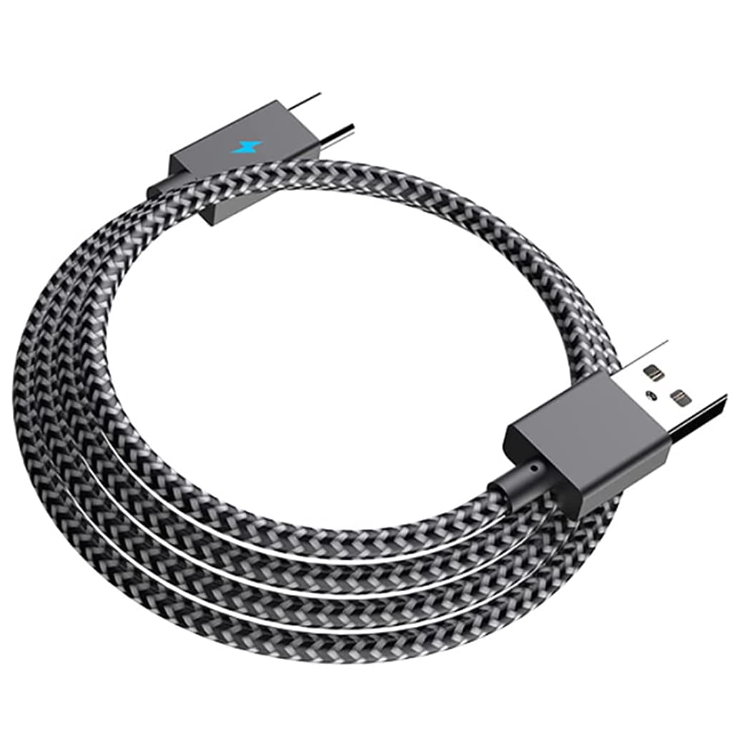 BYDEAS USB C Cable 2A Fast Charging Cable PS5/PS4/Pro Game Handle Charger Cable Type C Charge Cable with Indicator Light,TPE + Nylon-3Meter