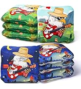 EunHo Cornhole Bags Regulation Dual Sided Set of 8, Non-Dusty Cornhole Bean Bags Slick & Sticky S...