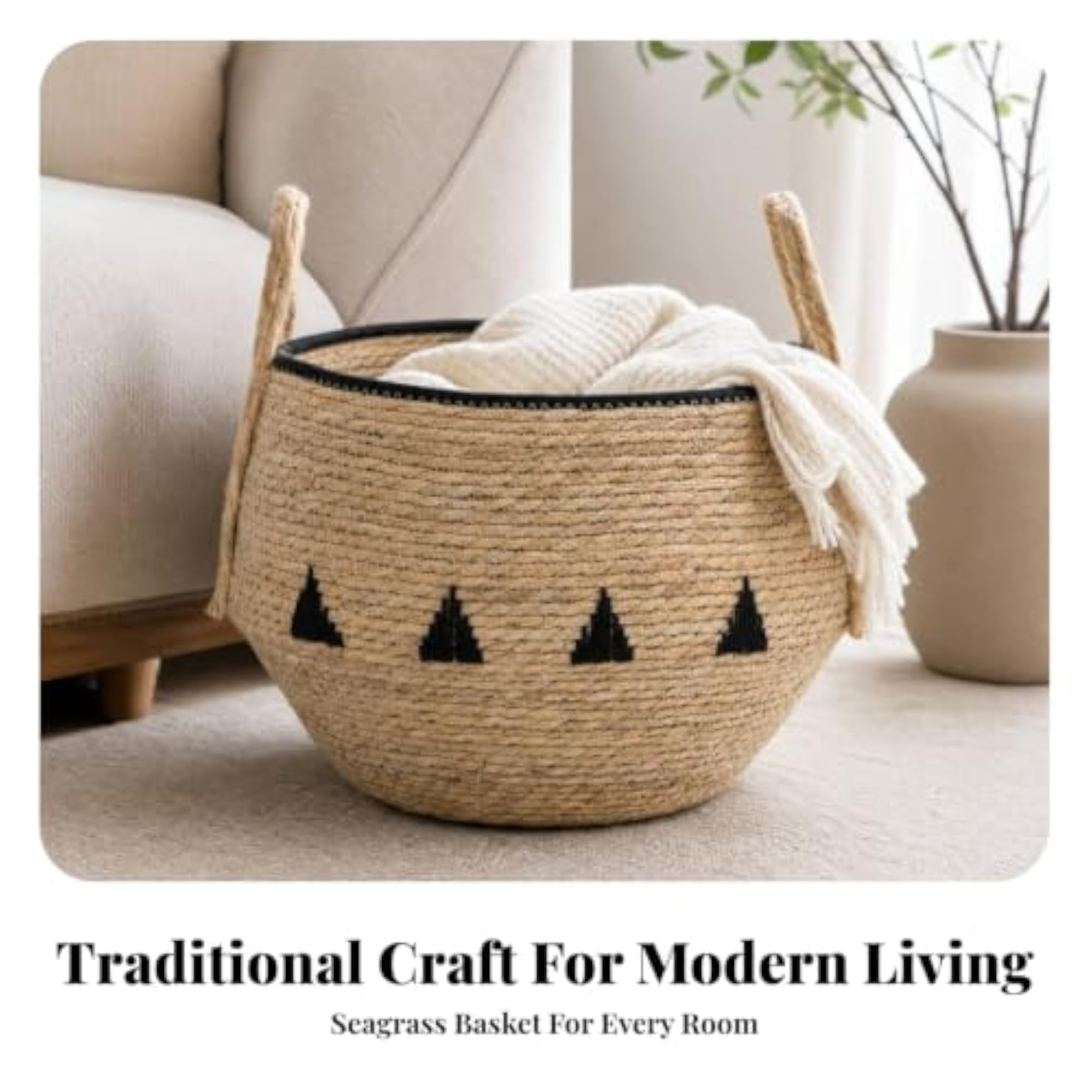 Handmade Grass Storage Basket for Multi-Purpose Use