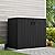 KINYING Outdoor Horizontal Storage Sheds,37 Cu.ft Outdoor Storage Cabinet Waterproof Resin Tool Storage Box for Lawn Mower,Garden Tools and Patio Furniture, Lockable (Black)