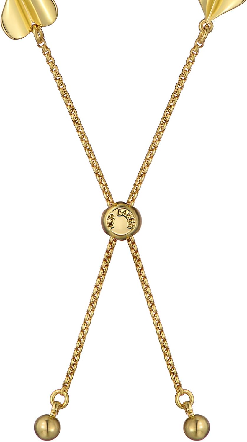 Ted Baker London Hedra Flutter Heart Adjustable Bracelet for Women (Gold) - Image 2