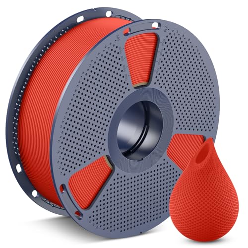 Image of SUNLU 3D Printer Filament PETG Filament 1.75mm, Less Stringing Good Layer Adhesion High Toughness, PETG Filament 1.75 ±0.02mm, 1kg Spool(2.2lbs), 1kg,Red