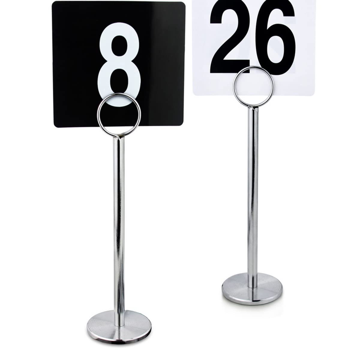 Tischkarten, 6 Stück Tischkartenhalter, schwarzer Tischnummernhalter for Hochzeiten, Tischkarten, Tischnummern, Hochzeit, Hochzeit, Jahrestag, Veranstaltungen, 4/6/8/10 Zoll runde Papier-Menüklammern