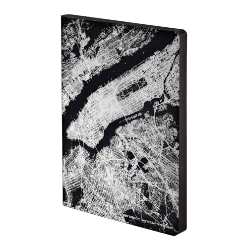 Carnet de notes Nuuna original grand format 165 x 220 mm motif New York Silver