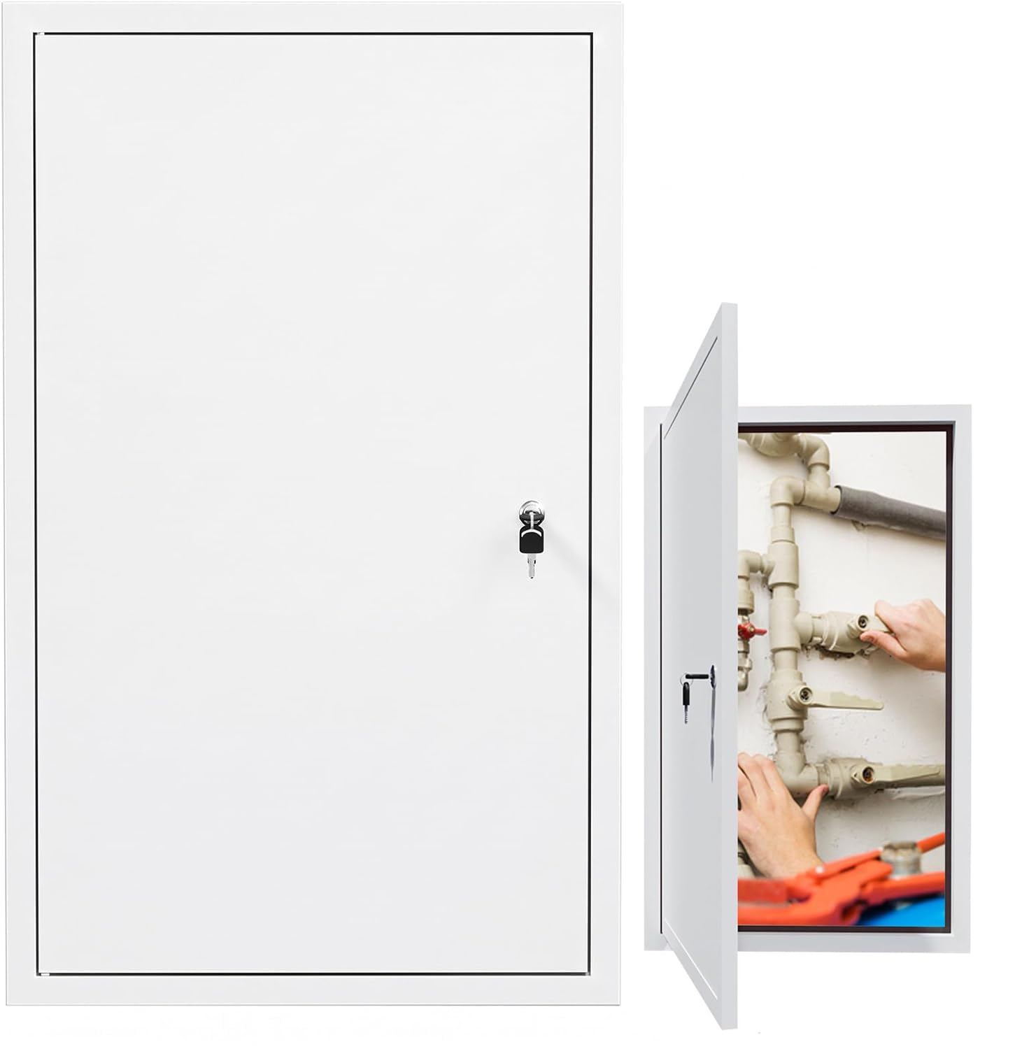 Generico Botola di Ispezione 30x30,Sportello in Cartongesso con Serratura | Apertura Di Accesso a Parete E Soffitto per Vani Tecnici Contatori, Tubazioni Interventi Di Manutenzione